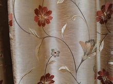 Load image into Gallery viewer, Gold with red flowers, lined &amp; I/L, 3916k
