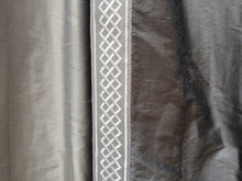 Load image into Gallery viewer, Pale grey silk with braid and darker grey, lined &amp; I/L, 3925b
