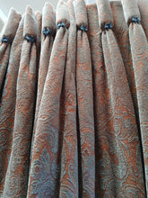 Load image into Gallery viewer, Grey &amp; Red paisley design, lined &amp; I/L, 3934b
