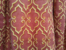 Load image into Gallery viewer, Red with yellow geometric design, lined, 3938h
