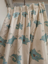 Load image into Gallery viewer, Cream background with large blue florals, lined &amp; I/L, 3939a
