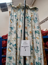 Load image into Gallery viewer, Pale grey with teal &amp; orange florals. SINGLE. lined, 3940a
