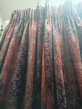 Load image into Gallery viewer, Velvet, burgundy, purple &amp; green design, lined, 3950a
