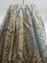 Load image into Gallery viewer, Brown b/g with gold &amp; green design, lined &amp; I/L, 3953.

