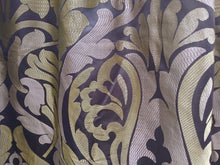 Load image into Gallery viewer, Brown b/g with gold &amp; green design, lined &amp; I/L, 3953.
