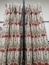Load image into Gallery viewer, Cream b/g with red &amp; gold design, lined, 3956c
