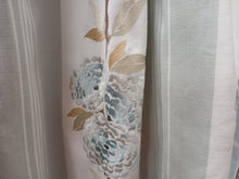 Load image into Gallery viewer, Cream &amp; Duck Egg stripe/floral, lined &amp; I/L, 3958
