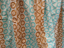 Load image into Gallery viewer, Turquoise &amp; brown geometric design, lined &amp; I/L, 3964
