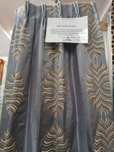 Load image into Gallery viewer, Two tone grey silk, with embroidered leaf design, lines &amp; I/L, 3972b
