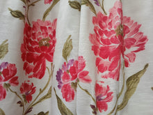 Load image into Gallery viewer, Cream b/g with large pink florals, lined, 3984b
