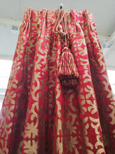 Load image into Gallery viewer, Red b/g with gold damask style pattern, lined &amp; I/L 3989a
