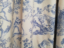 Load image into Gallery viewer, Blue &amp; White Toile du Jouy, Lined &amp; I/L, pencil heading 3996c
