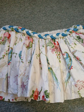 Load image into Gallery viewer, White b/g with blue parrots &amp; pink florals, lined &amp; I/L, 3998a
