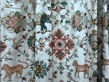 Load image into Gallery viewer, Indian Multi Print with Tigers &amp; Elephants, Lined &amp; I/L, Triple Pinch Pleat 4006a
