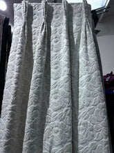 Load image into Gallery viewer, Cream b/g with Cream Velour raised pattern, lined &amp; I/L, Pinch Pleat 4008d
