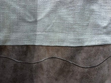 Load image into Gallery viewer, Beige Linen Mix with Faux Suede Bottom Border, Lined &amp; I/L, Pinch Pleat, SINGLE, 4008f
