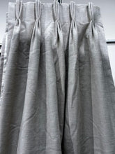 Load image into Gallery viewer, Beige Linen Mix with Faux Suede Bottom Border, Lined &amp; I/L, Pinch Pleat, SINGLE, 4008f
