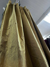 Load image into Gallery viewer, Mustard Yellow Sateen b/g with a small blue spotted pattern, Lined &amp; I/L, Pencil Heading 4010b
