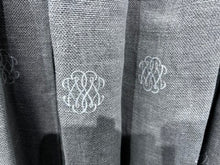Load image into Gallery viewer, Taupe Linen with cream embroidered pattern, lined, Pencil Pleat, 4018b
