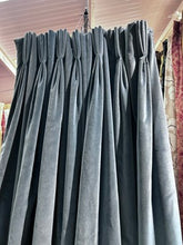 Load image into Gallery viewer, Turquoise Velvet, Lined &amp; I/L, Pinch Pleat, 4019b
