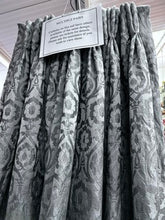 Load image into Gallery viewer, Pale Seagreen/blue Damask style, Lined &amp; I/L, Pinch Pleats, 4019d
