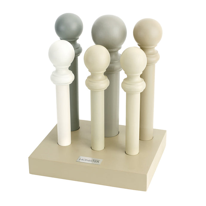 50mm Honister Wooden Curtain Pole Set - Choice of Finishes & Lengths