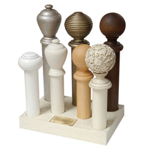 Load image into Gallery viewer, 45mm Modern Country Wooden Pole Set - Choice of Finials &amp; Finishes - 2.4m Length.
