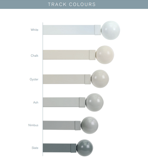 System 30 Straight Metal Track (Square) - Choice of Finishes & Finials - 7.2m