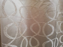 Load image into Gallery viewer, Gold b/g with golden threaded circular pattern, Lined &amp; I/L, pencil pleat 3986b

