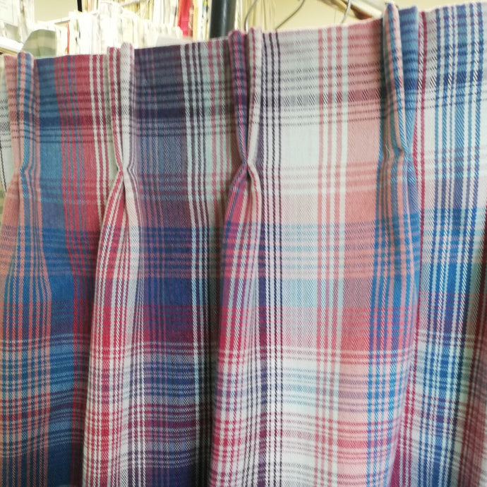 Pink & blue check, lined & I/L, 3231