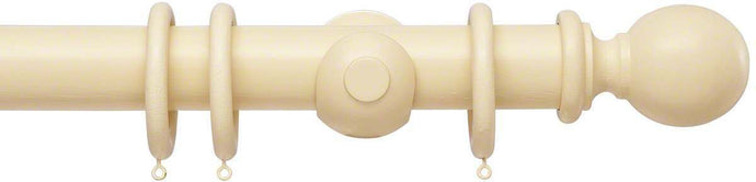 Wooden Curtain Pole 63mm - Choice of Sizes, Finials & Finishes