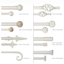 Load image into Gallery viewer, Wrought Iron Pole 19mm - Choice of  Size, Finials &amp; Colours.

