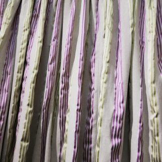 Clarke & Clarke, beige with purple & green stripe,lined with pencil pleats. BRAND NEW. 2888b